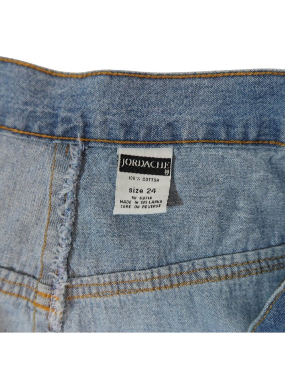 JORDACHE Vintage 90s Y2K Button Front Midi Skirt Size 24 100% Cotton Midi Modest - Picture 6 of 7